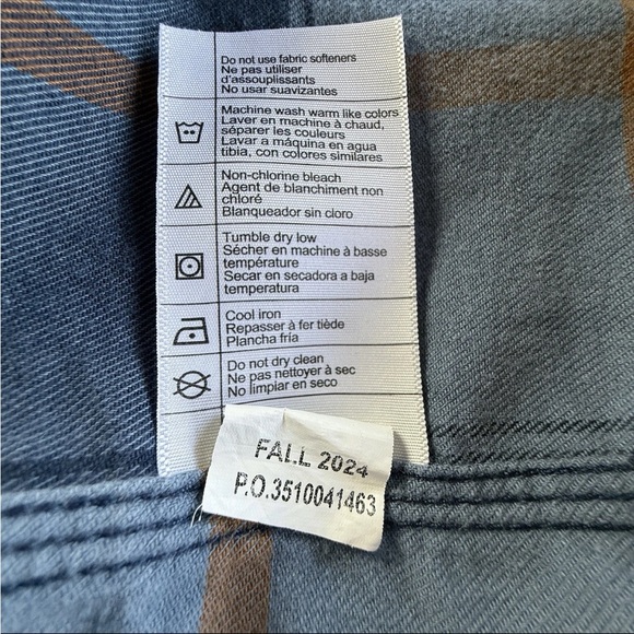 NFS- Sold Carhartt Rugged Flex Plaid Flannel Shirt Jacket Blue Mens 2XL - Picture 10 of 10